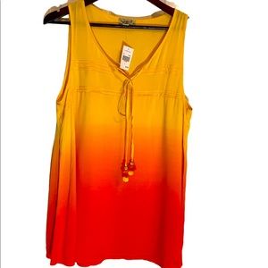 Sleeveless Dip Dye Tank